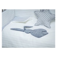 3-dielne posteľné obliečky Belisima Králiček 100/135 bielo-sivé