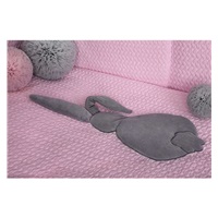 3-dielne posteľné obliečky Belisima Králiček 100/135 ružovo-sivé