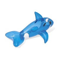 Detský nafukovací delfín do vody s rukoväťami Bestway modrý