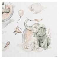 Obliečka na dojčiaci vankúš New Baby Sloníky bielo-sivá