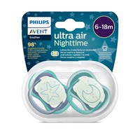 Dojčenský cumlík Ultra air Night Avent 6-18 mesiacov - 2 ks chlapec