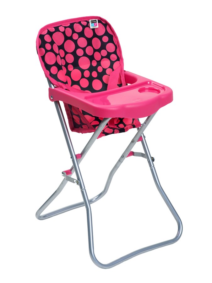 Jedálenská stolička pre bábiky PlayTo Dorotka ružová Ružová