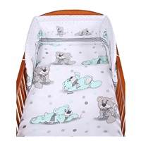 3-dielne posteľné obliečky New Baby 90/120 cm sivý medvedík