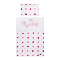 3-dielne posteľné obliečky Belisima Veselé Hviezdičky 100/135 ružové