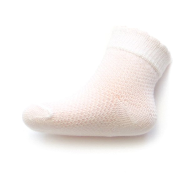 Dojčenské ponožky so vzorom New Baby biele