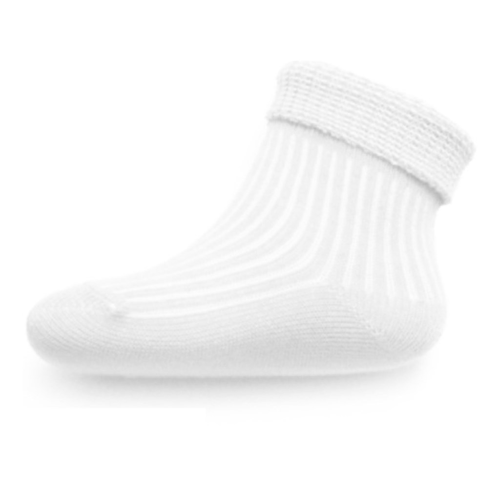 Dojčenské pruhované ponožky New Baby biele 0-3 m