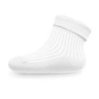 Dojčenské pruhované ponožky New Baby biele