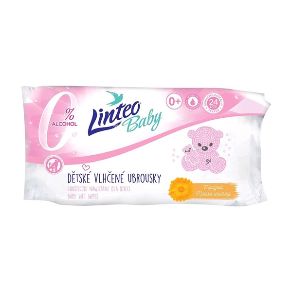 Detské vlhčené obrúsky Linteo Baby 24ks