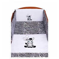 3-dielne posteľné obliečky New Baby Zebra 90/120 bielo-čierne