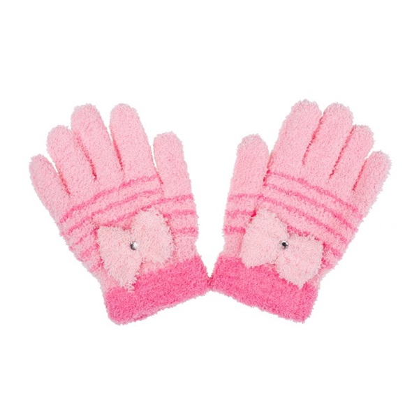 Detské zimné froté rukavičky New Baby svetlo ružové