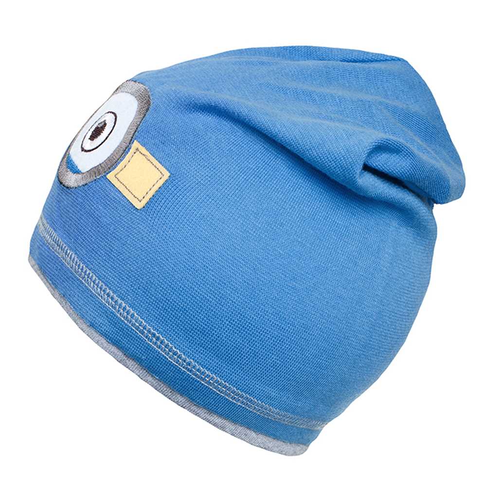 Jesenná detská čiapočka New Baby mimoň bledo modrá Modrá 110 (4-5r)