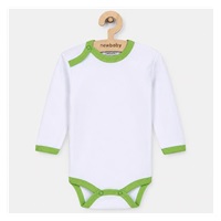 Dojčenské body New Baby so zeleným lemom