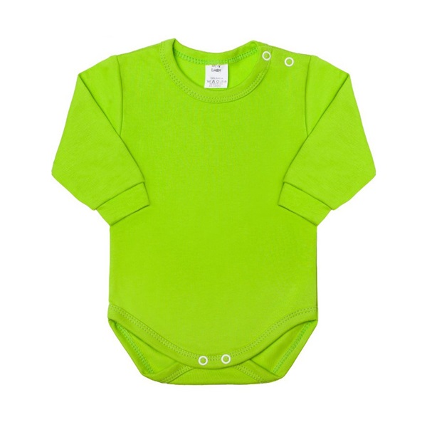 Dojčenské body s dlhým rukávom New Baby svetlo zelené