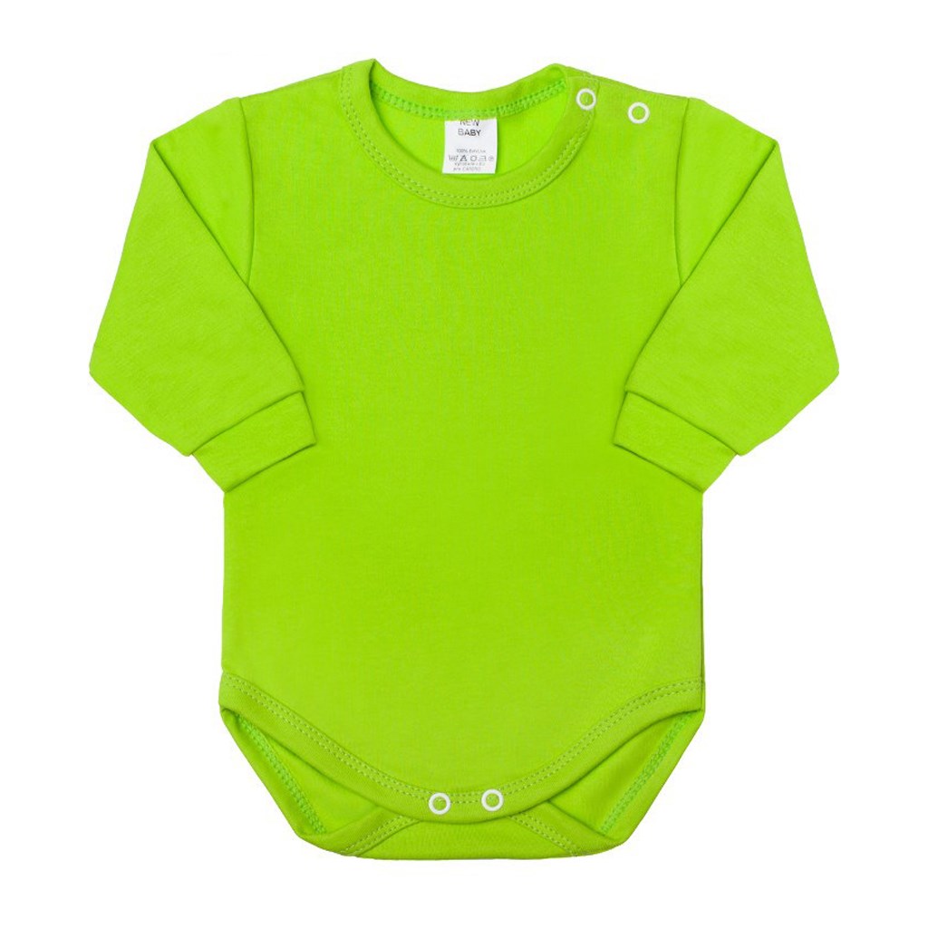 Dojčenské body s dlhým rukávom svetlo zelené 86