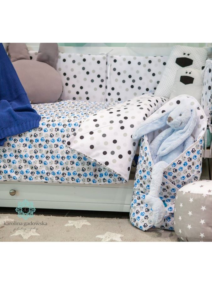 5-dielne posteľné obliečky Belisima Mačiatka 100/135 modré Modrá