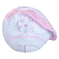 Pletená čiapočka-baret New Baby svetlo ružová