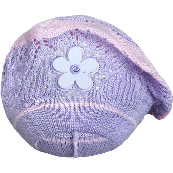 Pletená čiapočka-baret New Baby fialová Fialová 104 (3-4r)