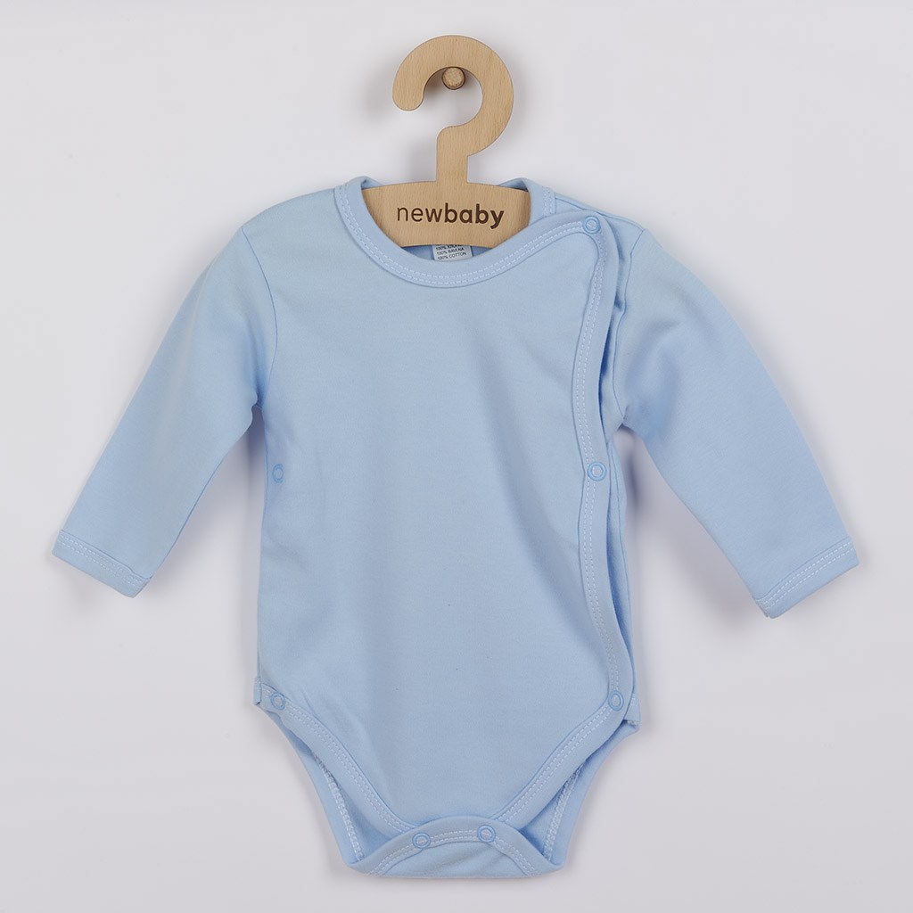 Dojčenské body celorozopínacie New Baby Classic modré Modrá 56 (0-3m)