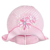 Pletený klobúčik New Baby ružovo-ružovy