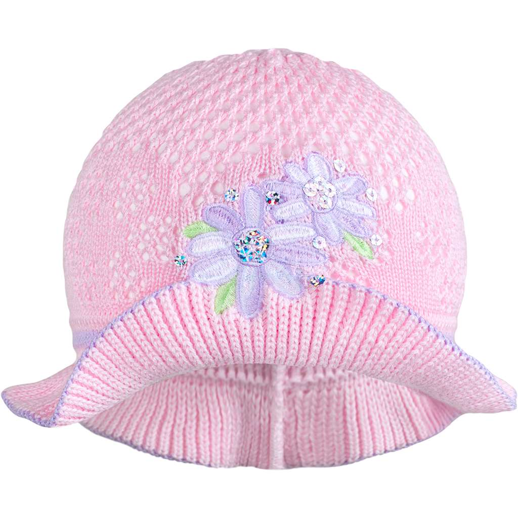 Pletený klobúčik New Baby ružovo-fialový 104