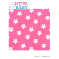 2-dielné posteľné obliečky New Baby 90/120 cm ružové s hviezdičkami
