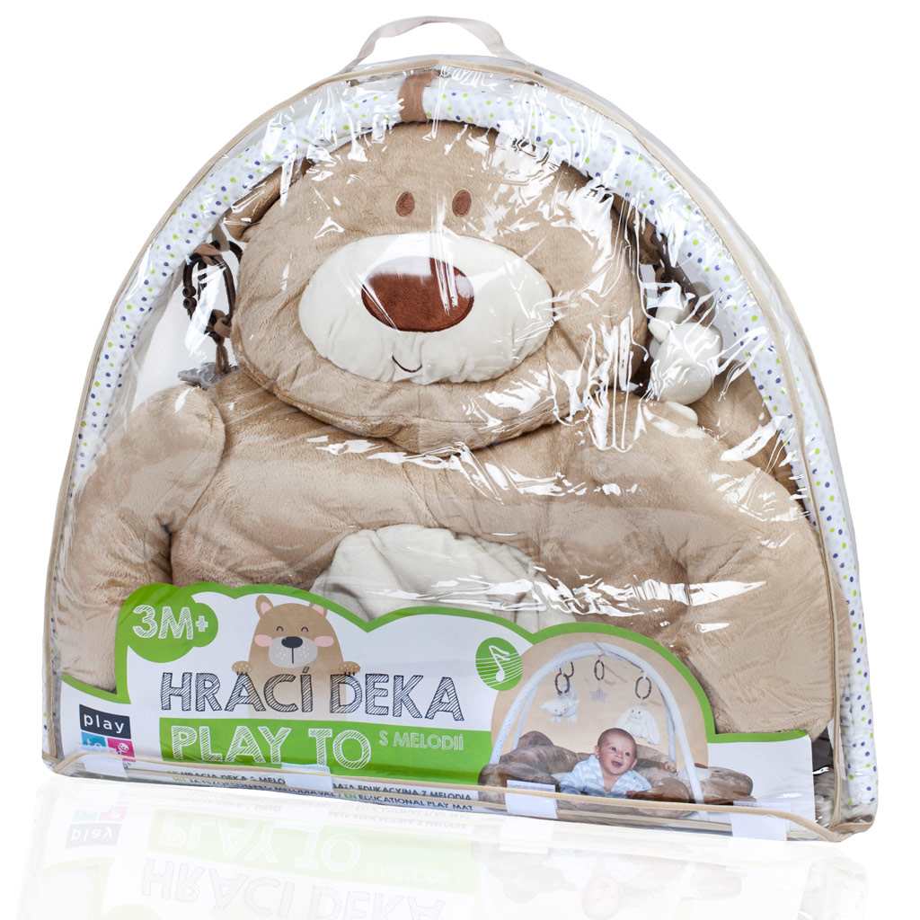 Luxusná hracia deka s melódiou PlayTo medvedík