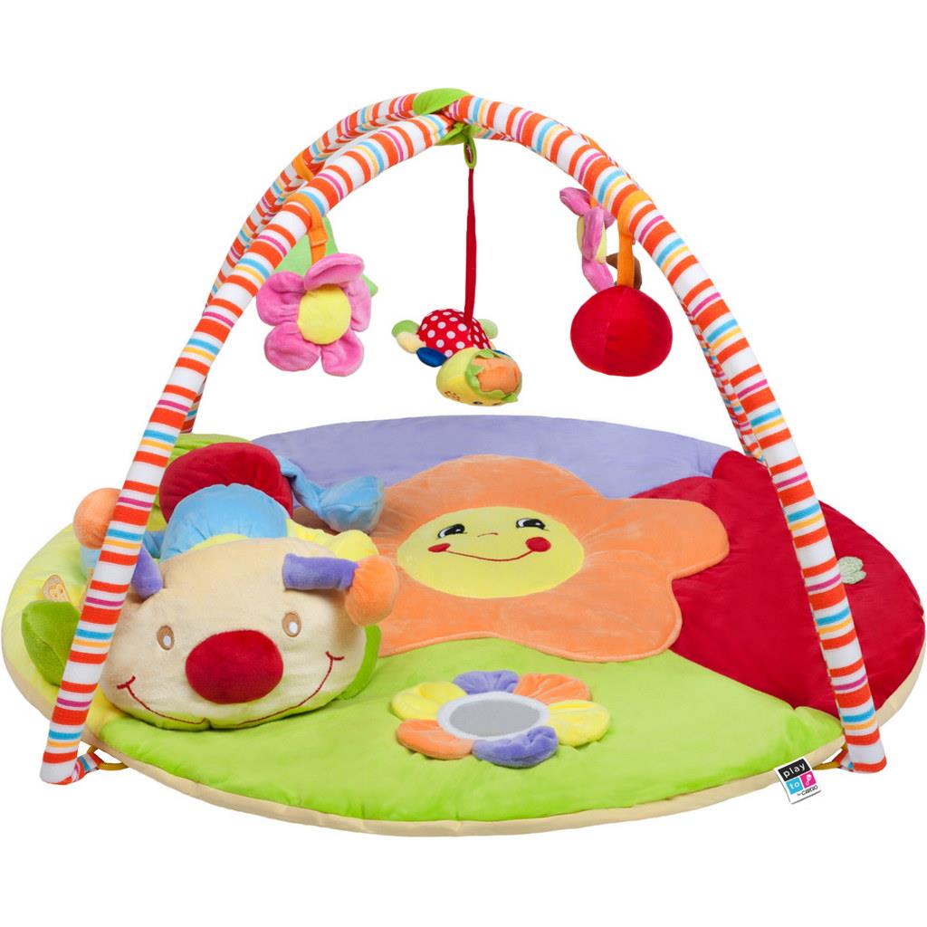 Hracia deka PlayTo stonožka s hračkou, Multicolor