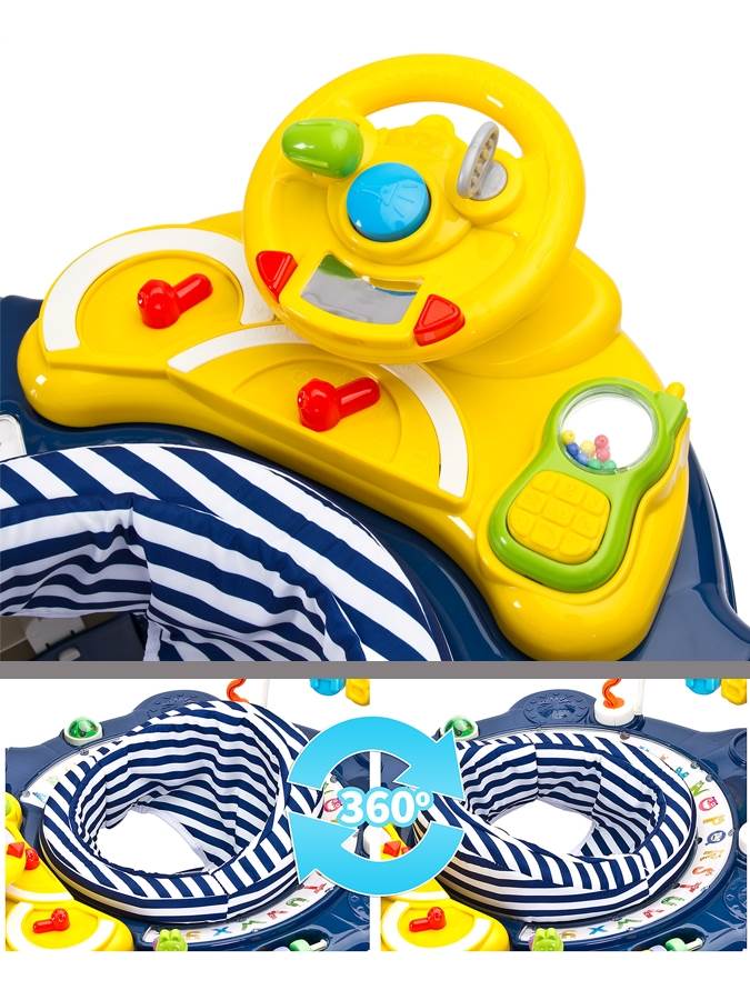 Detské chodítko Toyz HipHop 3v1 modré