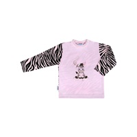 Detské bavlnené pyžamo New Baby Zebra s balónikom ružové