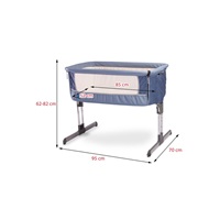 Detská postieľka CARETERO Sleep2gether graphite