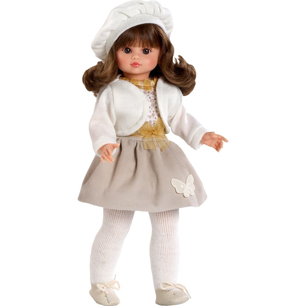 Luxusná detská bábika-dievčatko Berbesa Roberta 40cm, Béžová