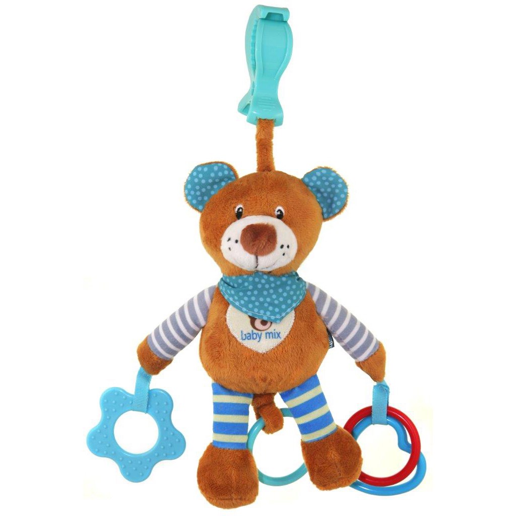 Plyšová hračka s vibráciou Baby Mix medvedík modrý