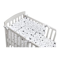 3-dielne posteľné obliečky New Baby 90/120 cm biele hviezdy sivé