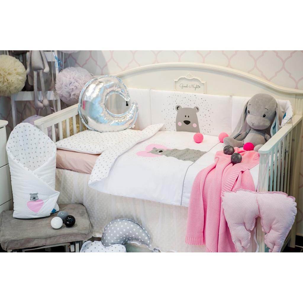 3-dielne posteľné obliečky Belisima Bear in love 90/120  ružové
