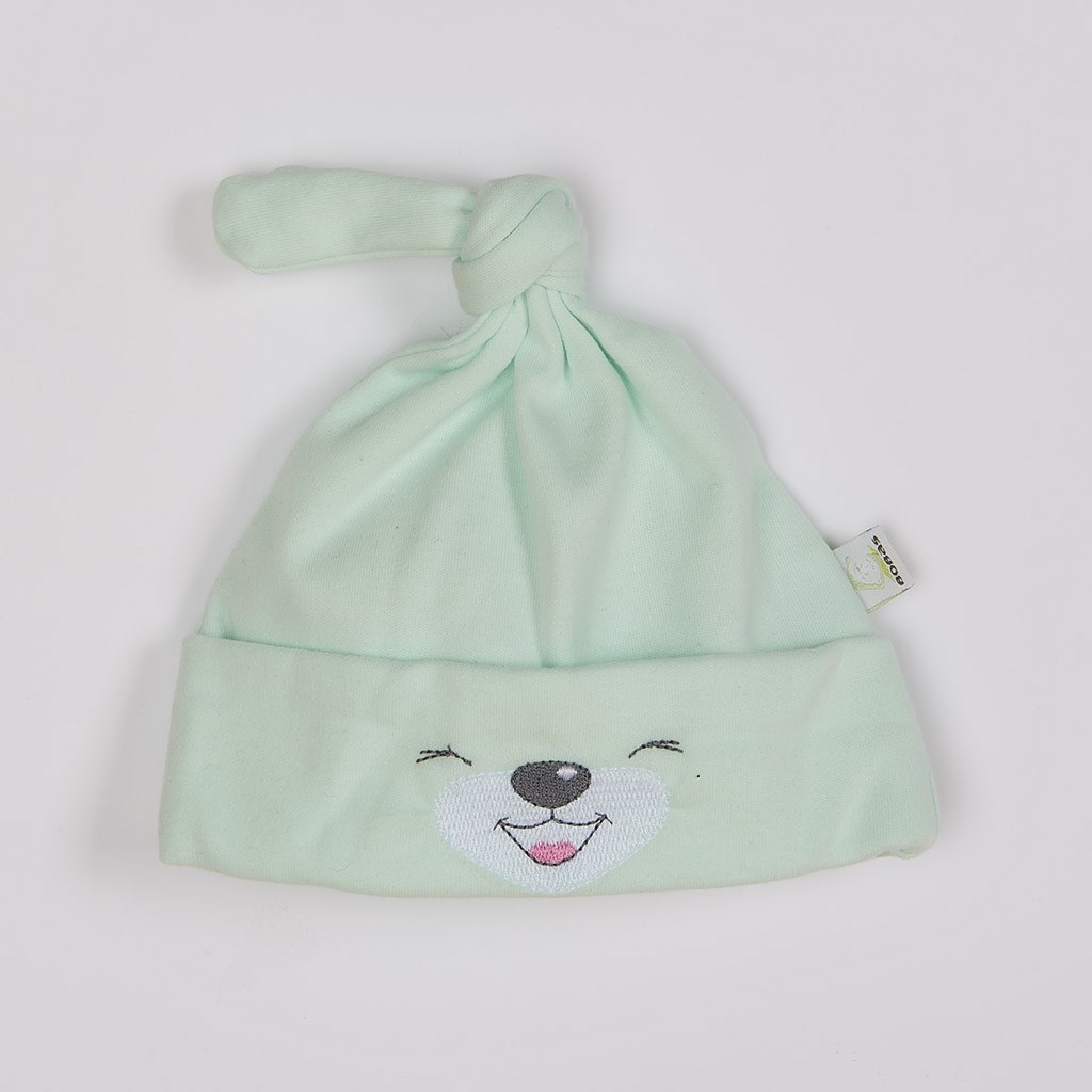 Bavlnená dojčenská čiapočka Bobas Fashion Lucky zelená, Zelená, 62 (3-6m)