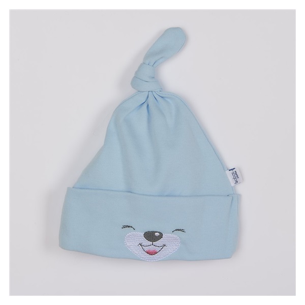Bavlnená dojčenská čiapočka Bobas Fashion Lucky modrá