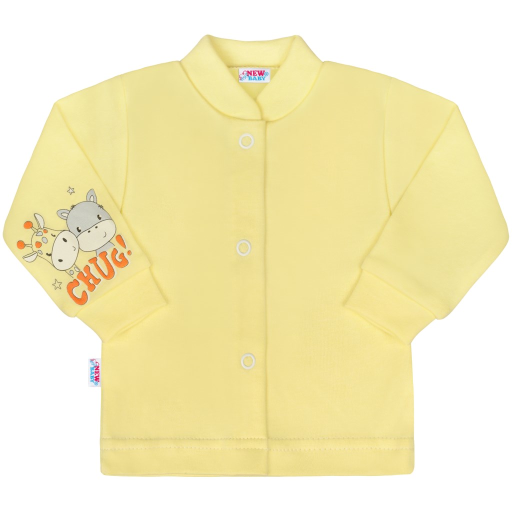 Dojčenský kabátik New Baby chug žltá-50