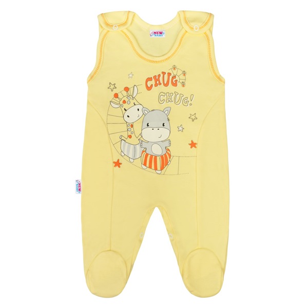 Dojčenské dupačky New Baby chug žlté