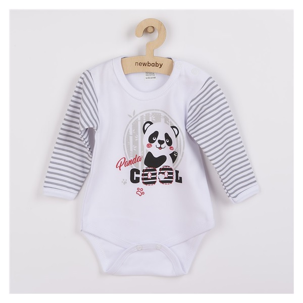 Dojčenské body s dlhým rukávom New Baby Panda