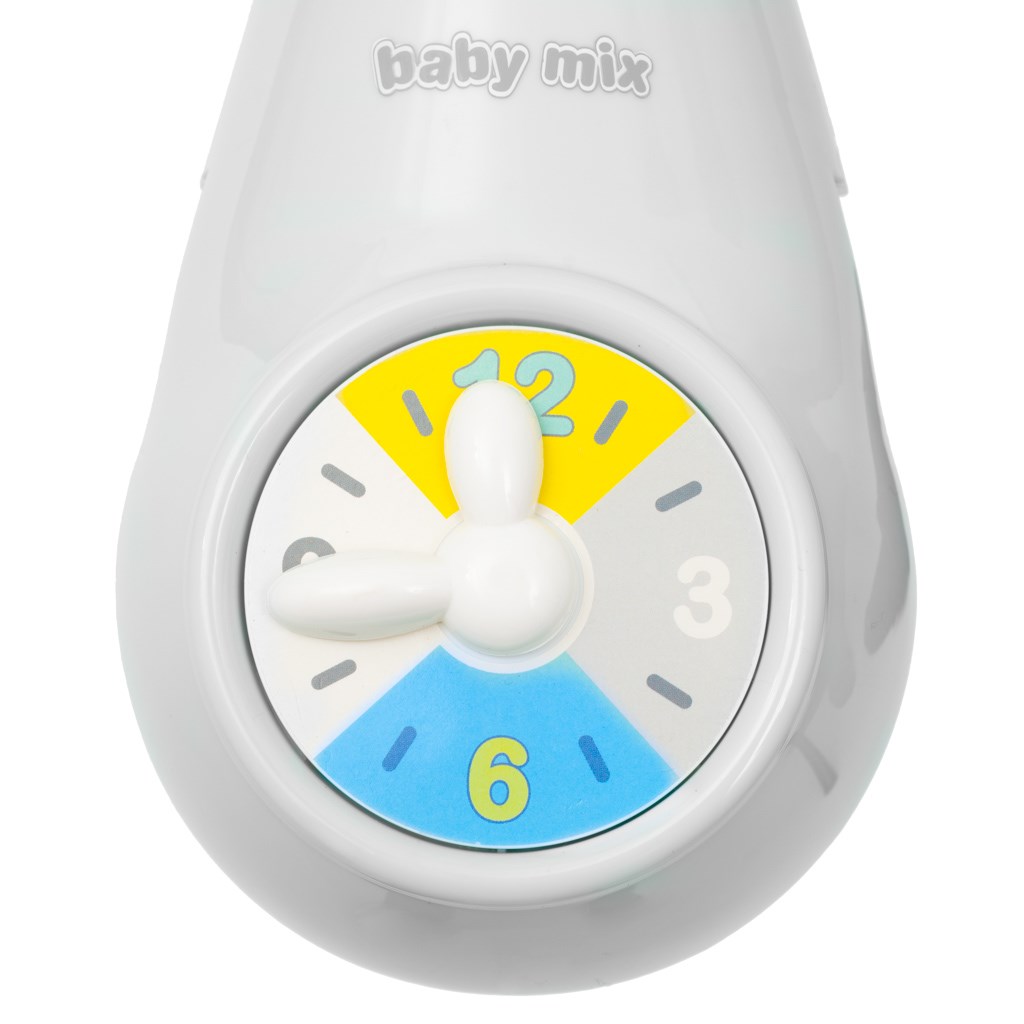 Kolotoč nad postieľku so svetelným projektorom Baby Mix sivý