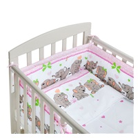 3-dielne posteľné obliečky New Baby 100/135 cm rúžové so sloníky