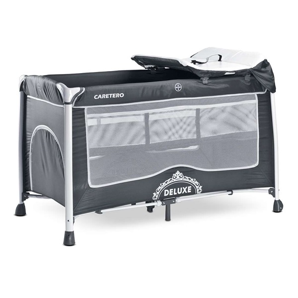 Cestovná postieľka CARETERO Deluxe graphite