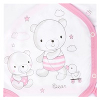 Dojčenské body s bočným zapínamím New Baby Bears ružové