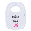 Detský podbradník New Baby máma+táta=JÁ ružový