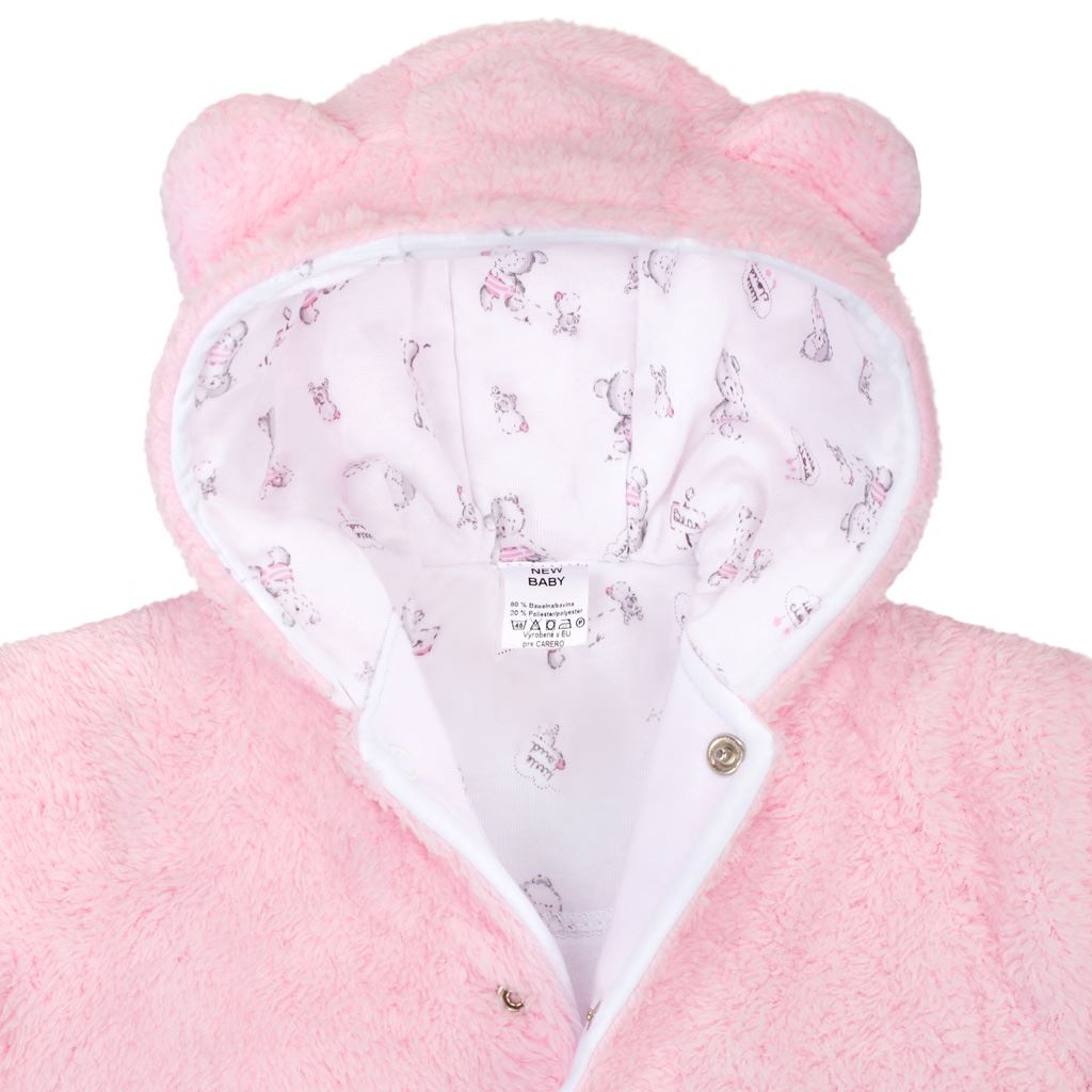 Zimný kabátik New Baby Nice Bear ružový
