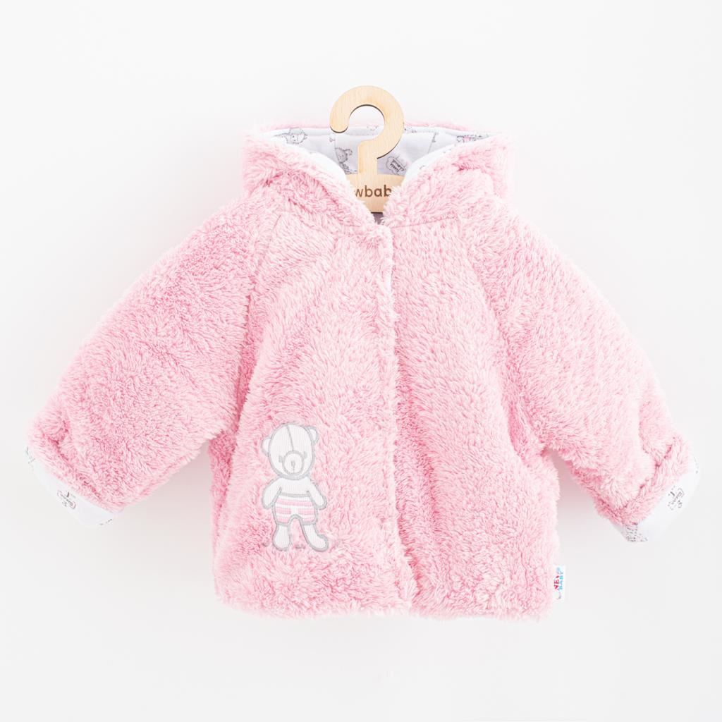 Zimný kabátik New Baby Nice Bear ružový 74
