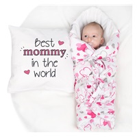 Vankúš s potlačou New Baby Best mommy 40x40 cm