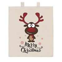 Bavlnená nákupná taška prírodná s potlačou New Baby Merry Christmas