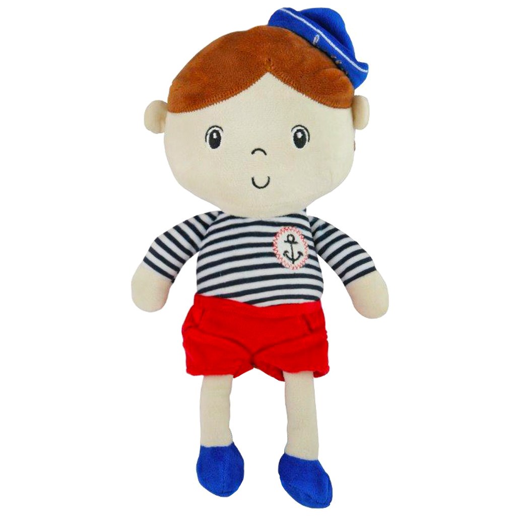 Edukačná plyšová bábika Baby Mix námorník chlapec
