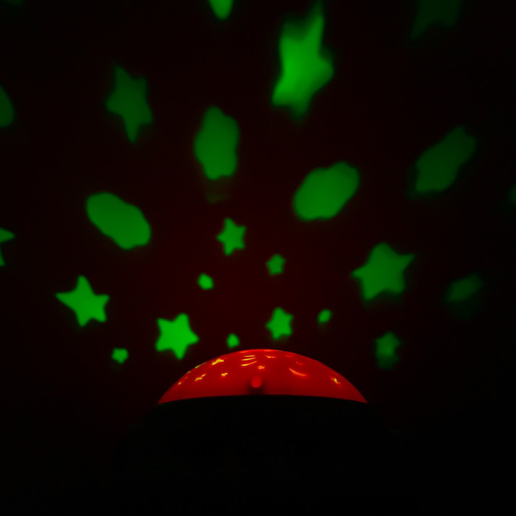 Kolotoč nad postieľku so svetelným projektorom Baby Mix červený